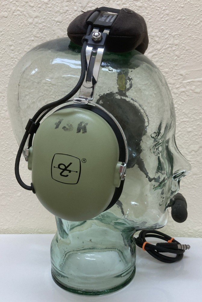 David-Clark #40411G-05 Aviator Crew Headset with Microphone Pre-owned LOW $ BIN!