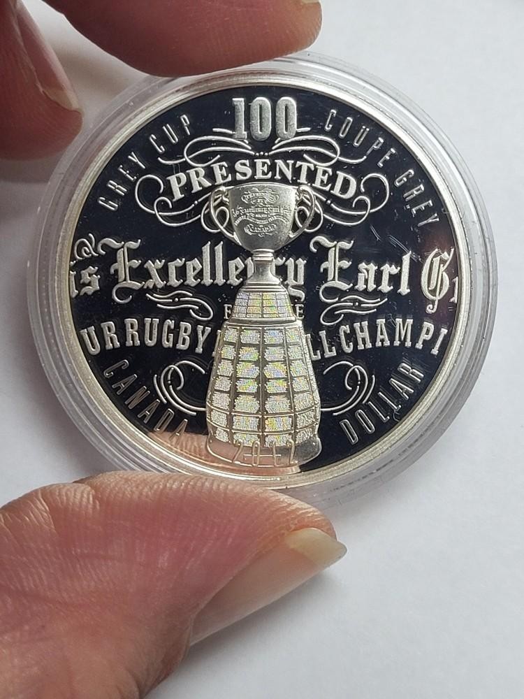 2012 CANADA Proof SILVER  Dollar .9999 PURE SILVER 100th GREY CUP