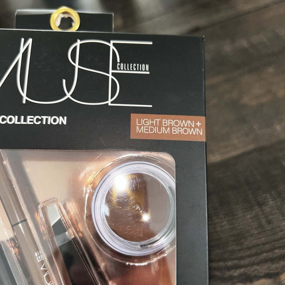 Muse Beauty Evolved 5 Piece Brow Collection Light & Medium Brown NWT