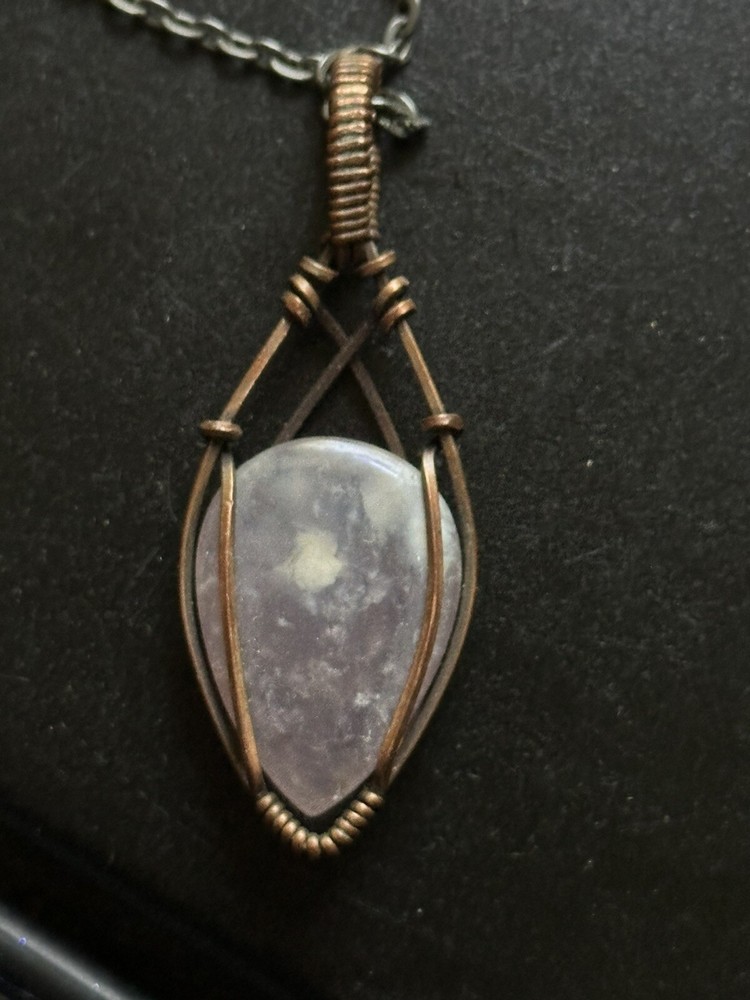 Polished Grape Agate Necklace