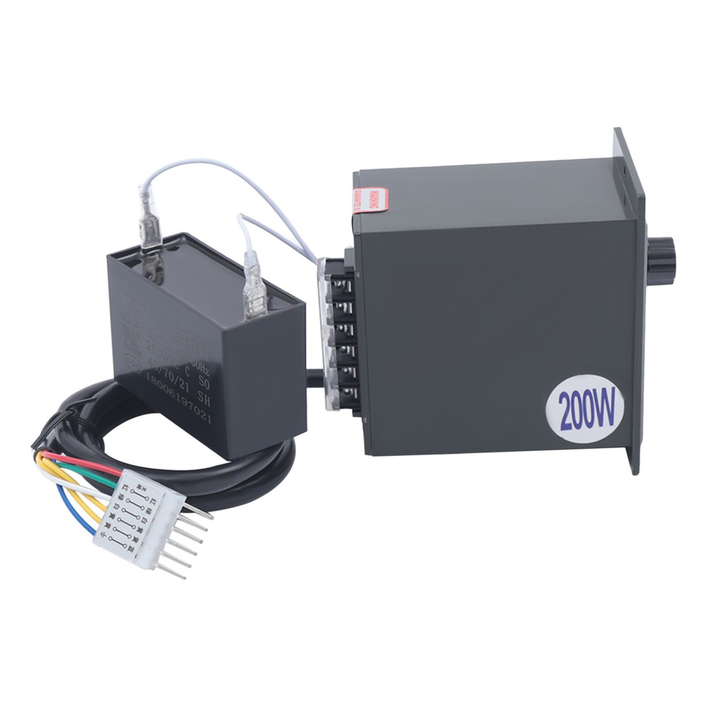 110V AC Gear Motor Electric Variable with Speed Controller Single-phase 20K 200W