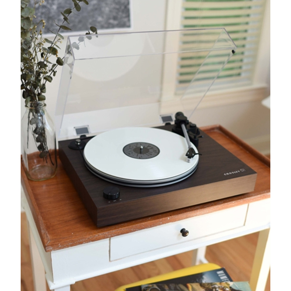 Crosley C8A-WA Modern Walnut Turntable Record Player 2 Speed