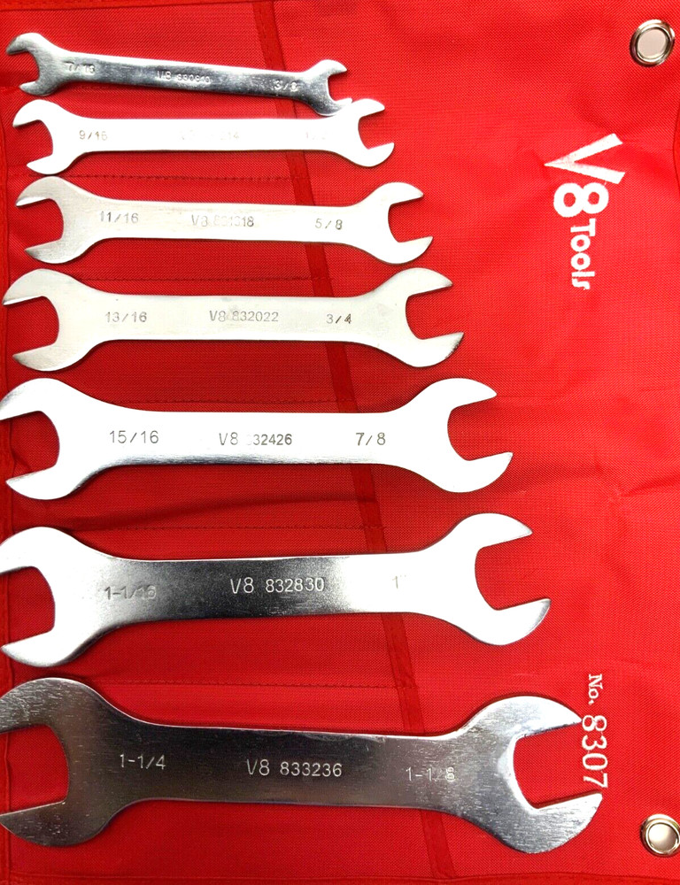 NEW V8 TOOLS NO 8307 SET OF 7 WRENCHES