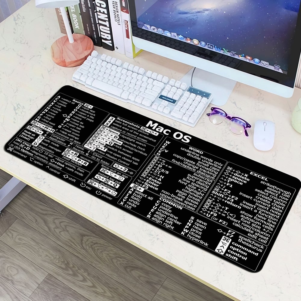 Mac os Shortcuts, Word/Excel (for Mac) Mouse Pad, Mac OS Candlesticks Reversa...