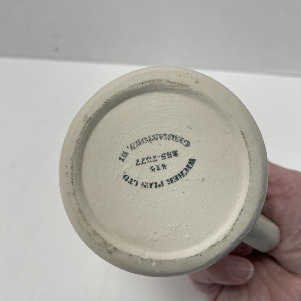 SMALL POTTERY PITCHER - Heart Wreath - WICKER PLUS LTD.