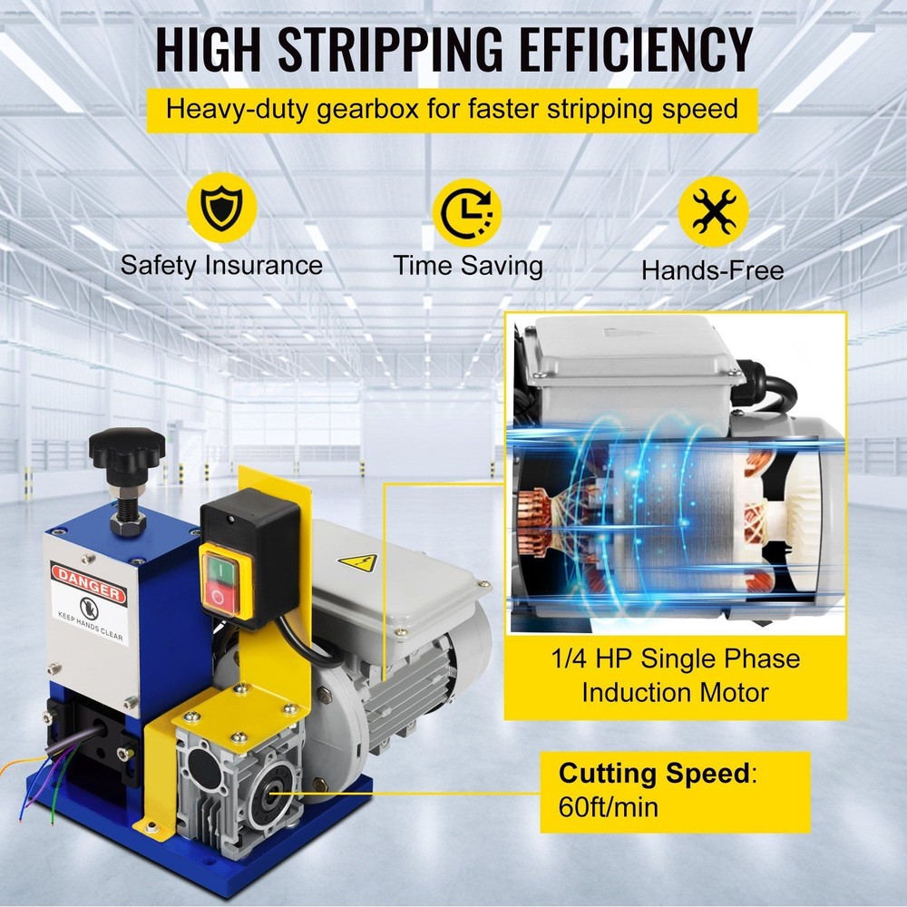 Rugged Wire Stripper 1.5-25mm Industrial Build 180W Efficient