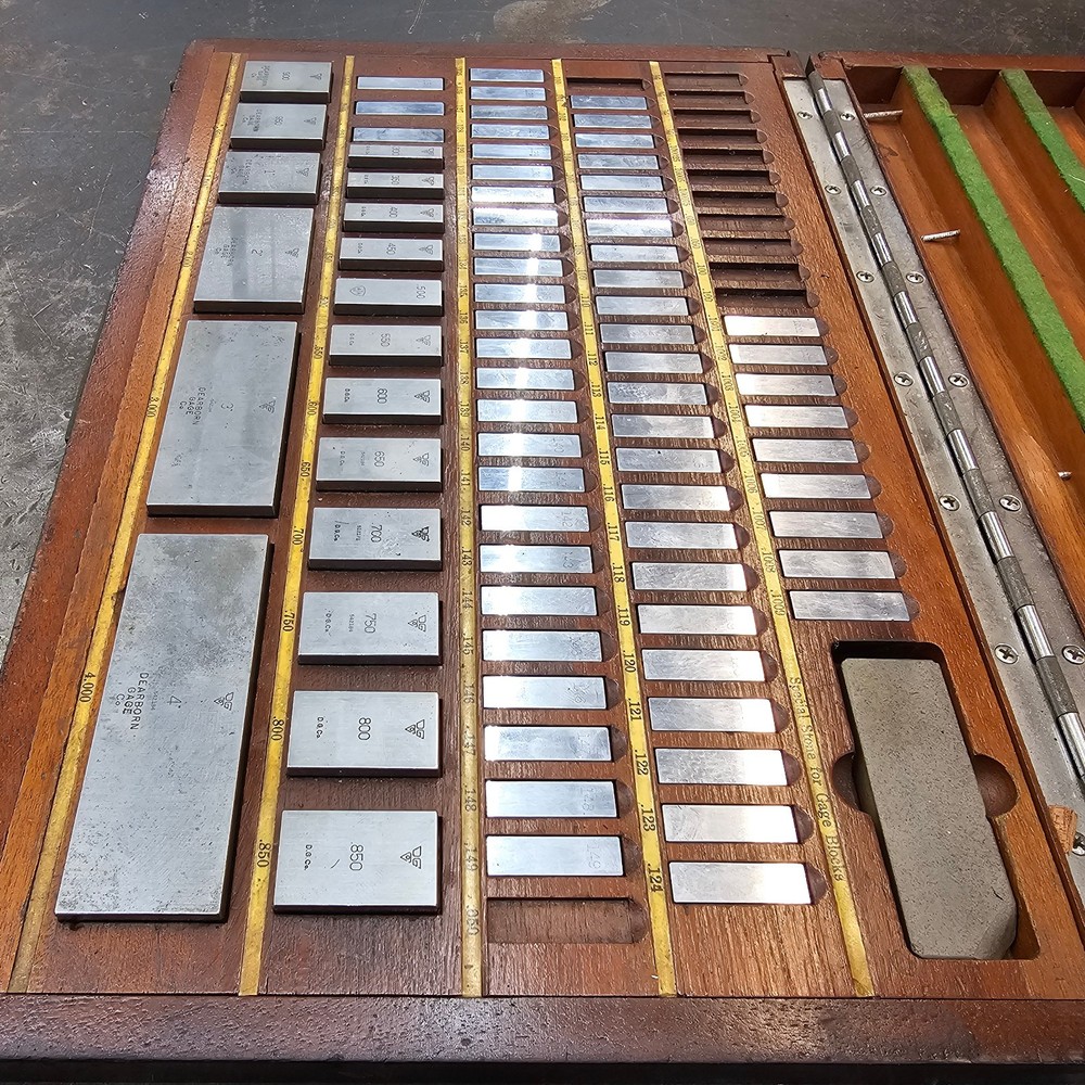 Dearborn Ellstrom .100-4" Steel Rectangular Gage Blocks Missing A Few Blocks