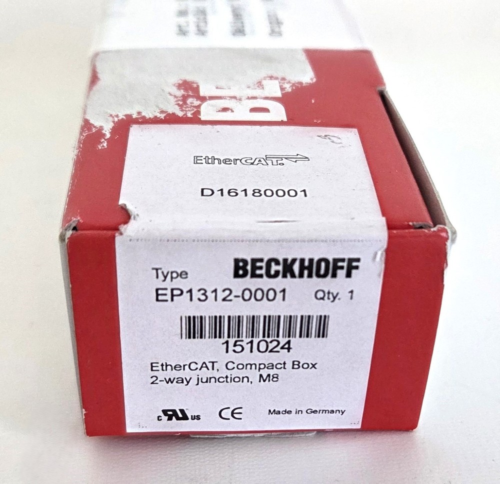 Beckhoff EP1312-0001 EtherCAT Compact Box 2-Way M8 NEW