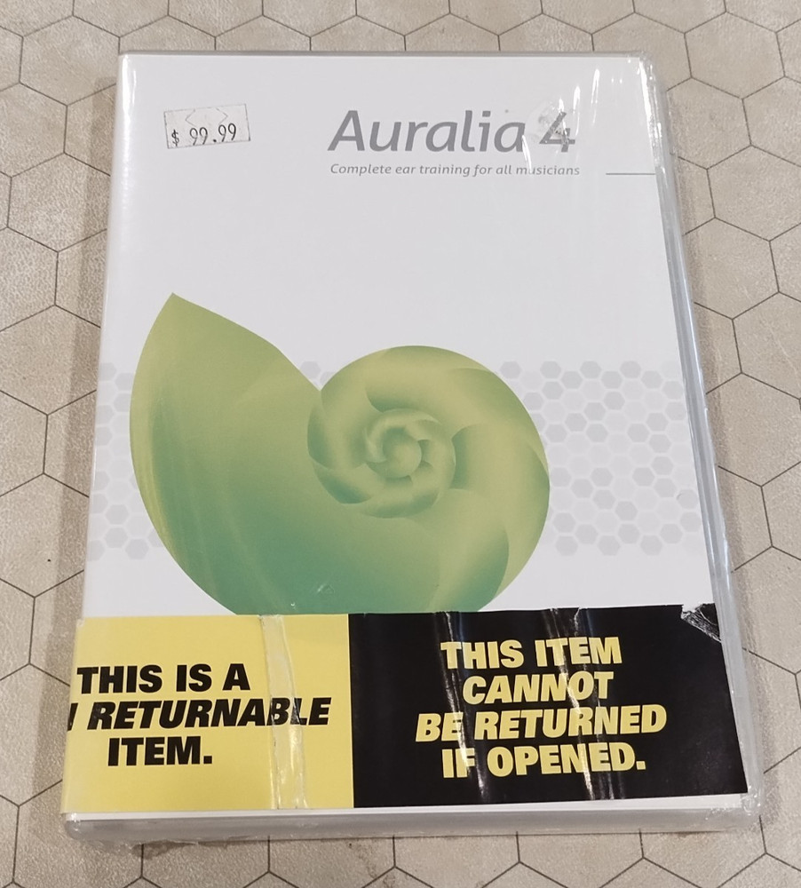 Auralia 4, ear training for musicians software, Windows/Mac, 2009, SEALED!