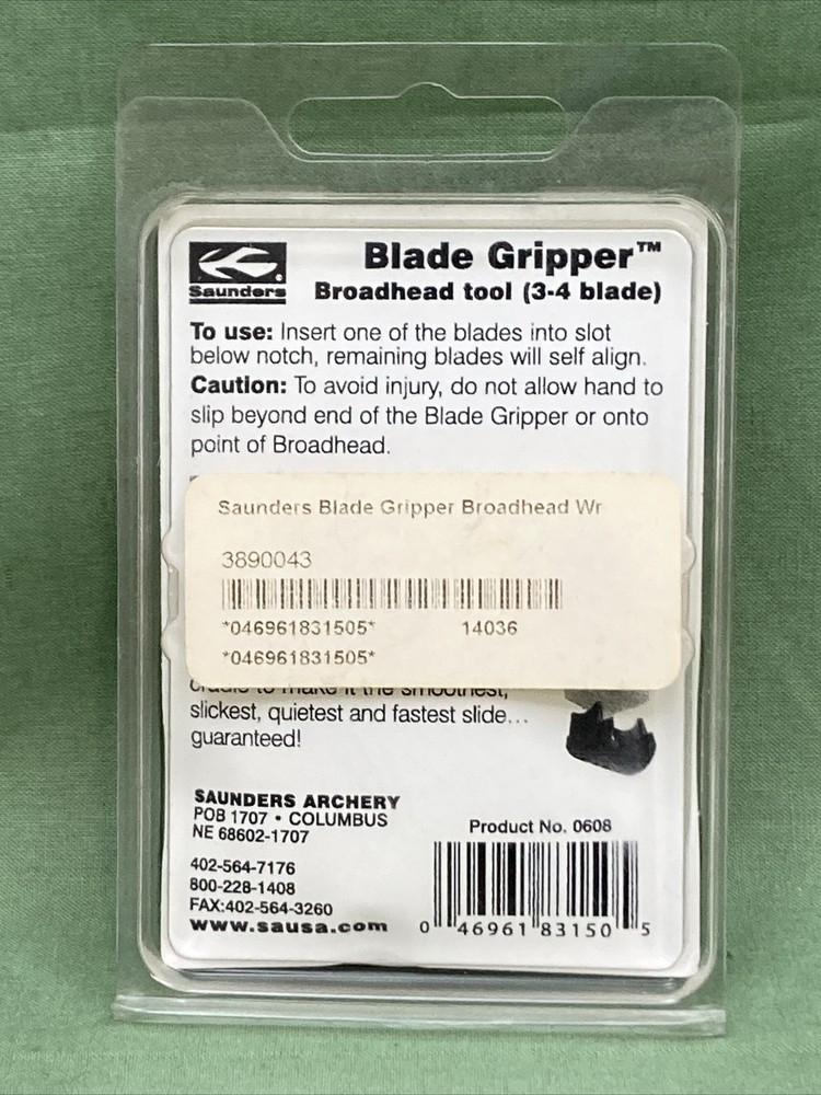 NEW SAUNDERS 0608 BLADE GRIPPER BROADHEAD TOOL