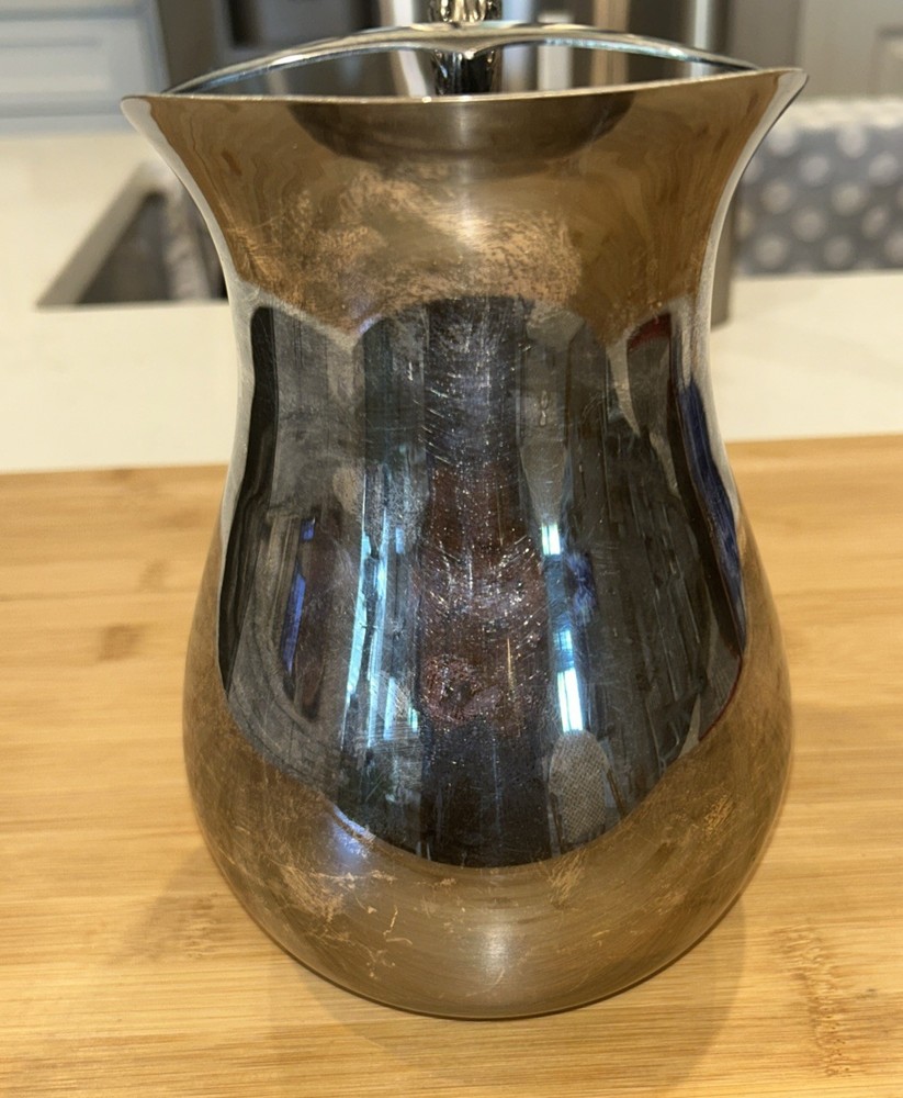 Silver Plated Water Pitcher 8 X4.5 Inches