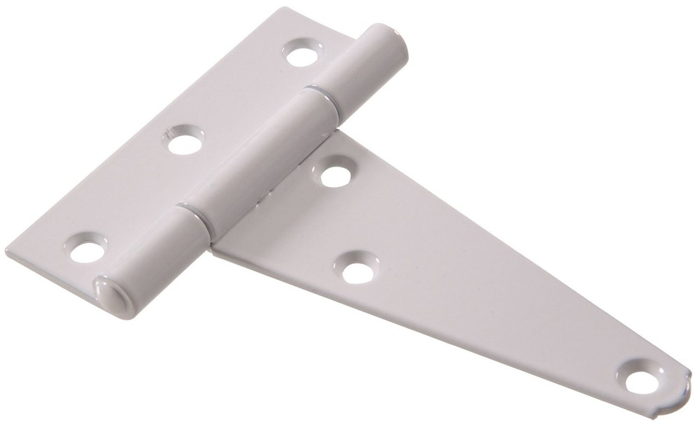 852780 Heavy Duty T-Hinges White 4" - 2 Pack