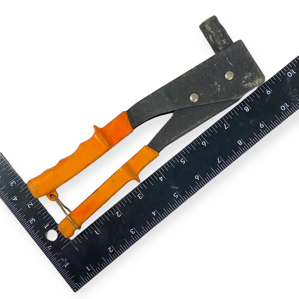 Rivet Gun Tool, Orange Handle, 9 in