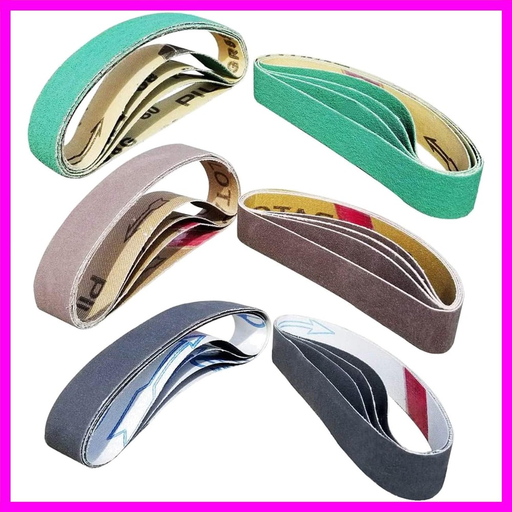 24 Pcs 3/4" x 12" Replacement Knife Sharpener Sanding Belt Kit for Work Sharp...