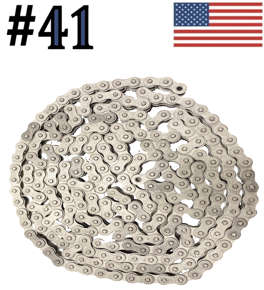 #41 x 10ft Dacromet Plated Corrosion Resistant Roller Chain With Connection Link