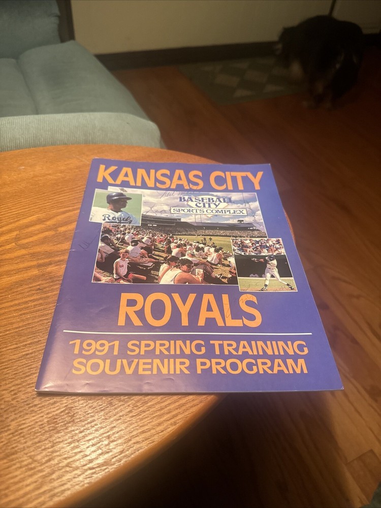 Autographed 1991 Spring Training Souvenir Program Kansas City Royals