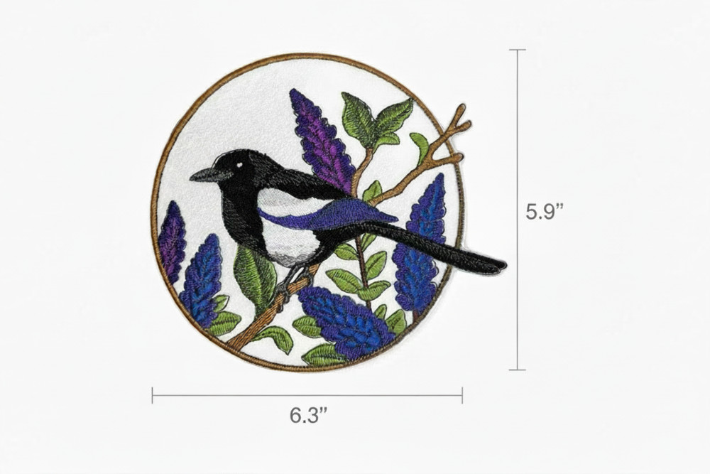 Magpie & Lupine Embroidered Patch