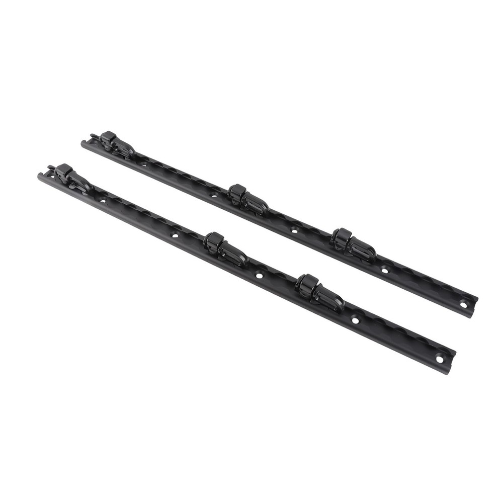 60cm L Track Tie Down System With 6pcs Double Stud Fitting Black Anodized
