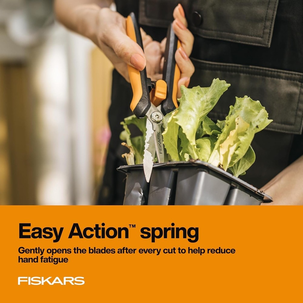 Fiskars® Multipurpose Garden Snips (8") Advanced 3-in-1 Blade Technology