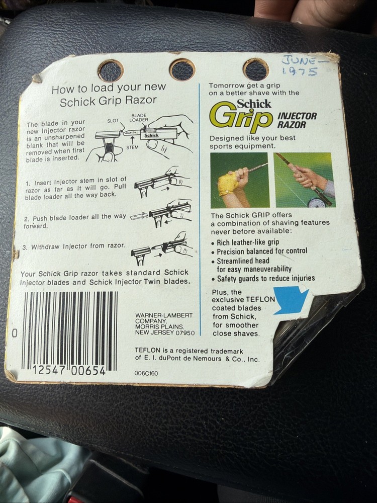 Vintage Schick Grip Razor Plus Platinum NOS
