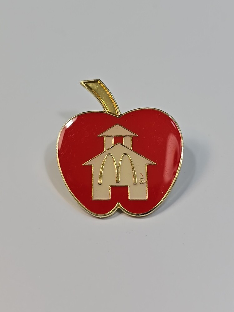 McDonald's Lapel Pin School House Apple Shape
