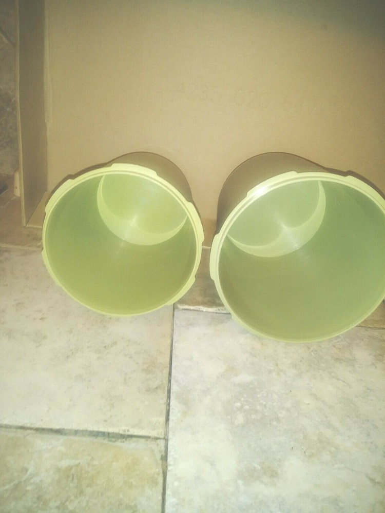 TUPPERWARE 2- REPLACEMENT CANISTERS OLIVE 807,809 NO LIDS