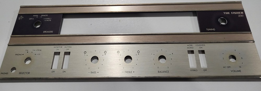 Fisher 200T Stereo Receiver Face Plate