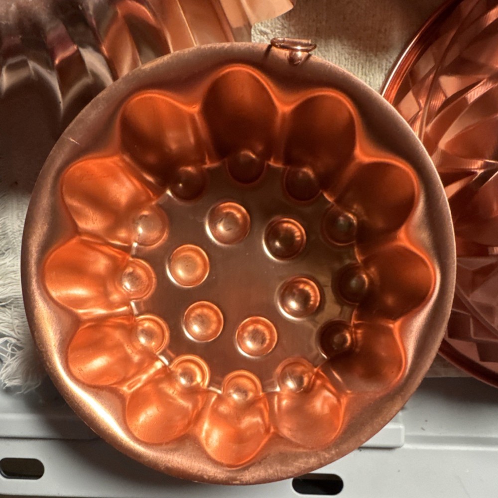 Metal Fluted Cake Pans Set Copper Silver Seven-Piece Assorted Designs