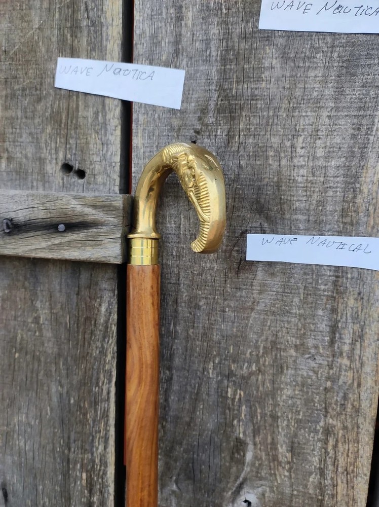 brass Handle Head Handmade walking stick Vintage Solid wands,Handle Cane,Handcra