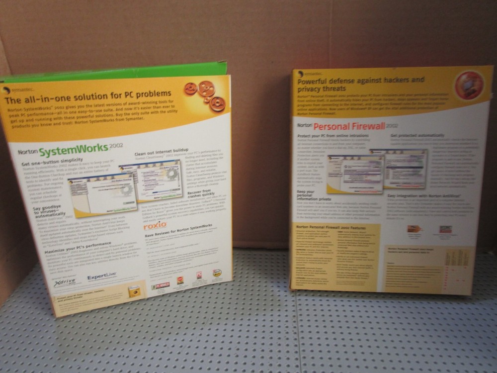 NORTON SYSTEM WORKS 2002 & NORTON PERSONAL FIREWALL 2002-FOR WINDOWS--CD ROM--EC