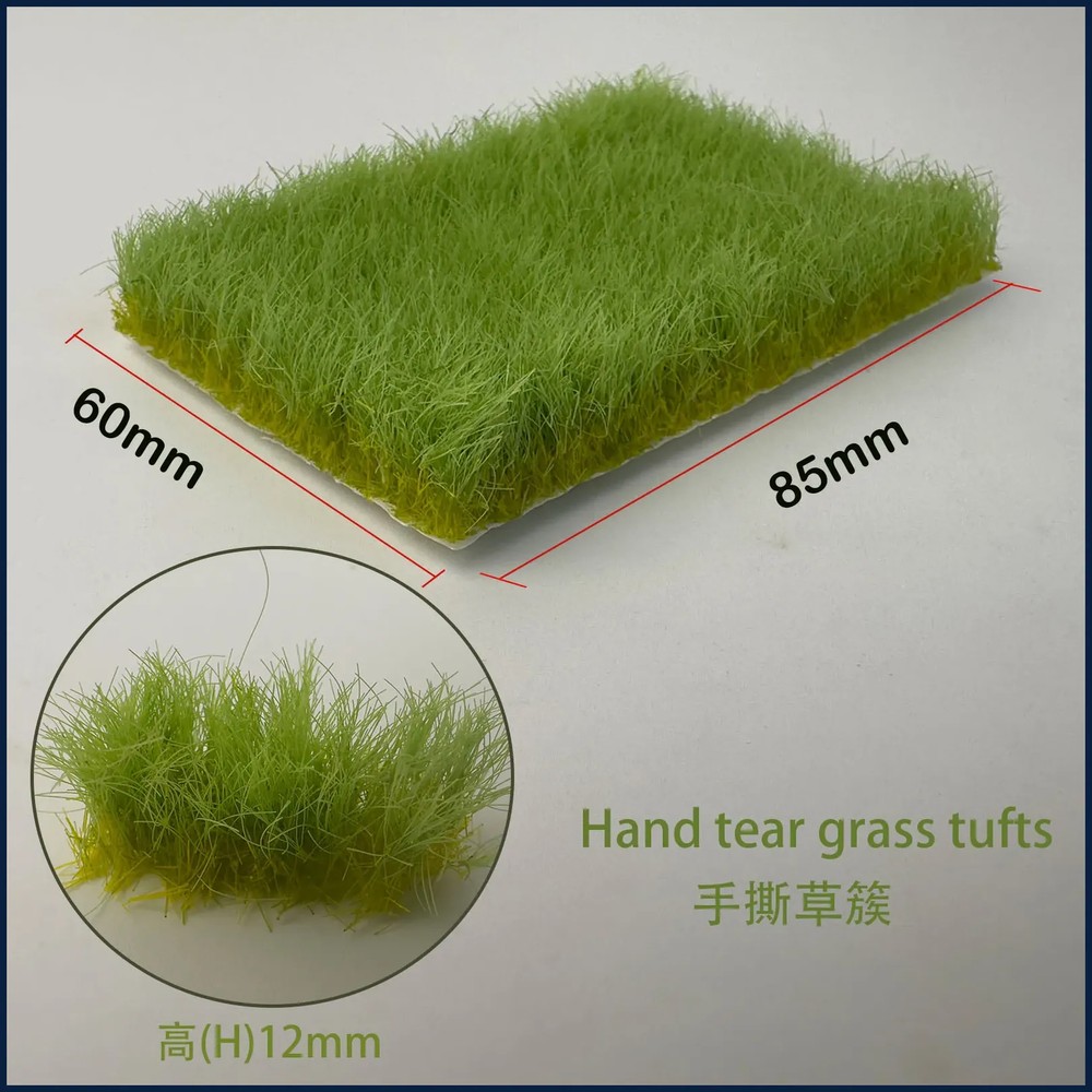 Height 12mm New Design Static Grass Cluster Model Artificial Tuft Lawn Micro
