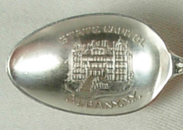 STATE CAPITOL ALBANY NY STERLING SILVER SOUVENIR SPOON PAYE & BAKER