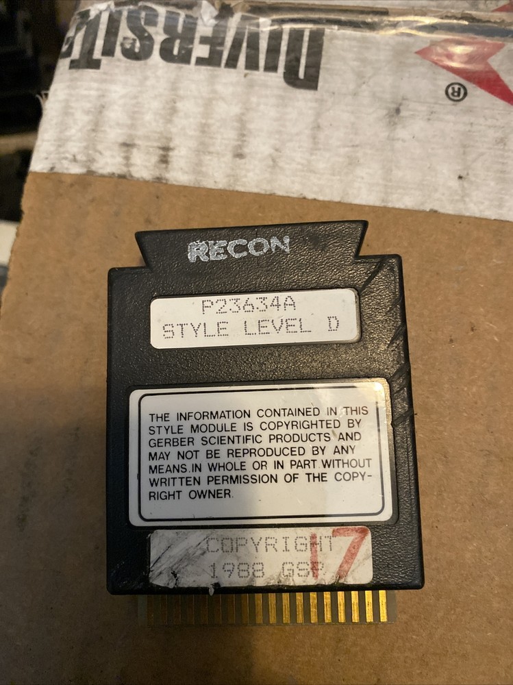 GSP GERBER SCIENTIFIC Style Module Style Level D 8C