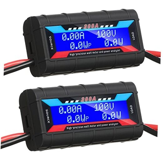 2 Pcs 200A High Precision Watt Meter Power Analyzer Battery 20000.0
