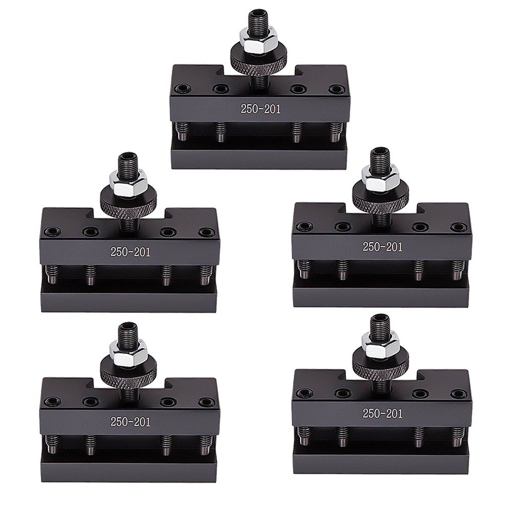 5pcs Quick Change Turning + Facing Lathe Tool Post Holder 250-201 New
