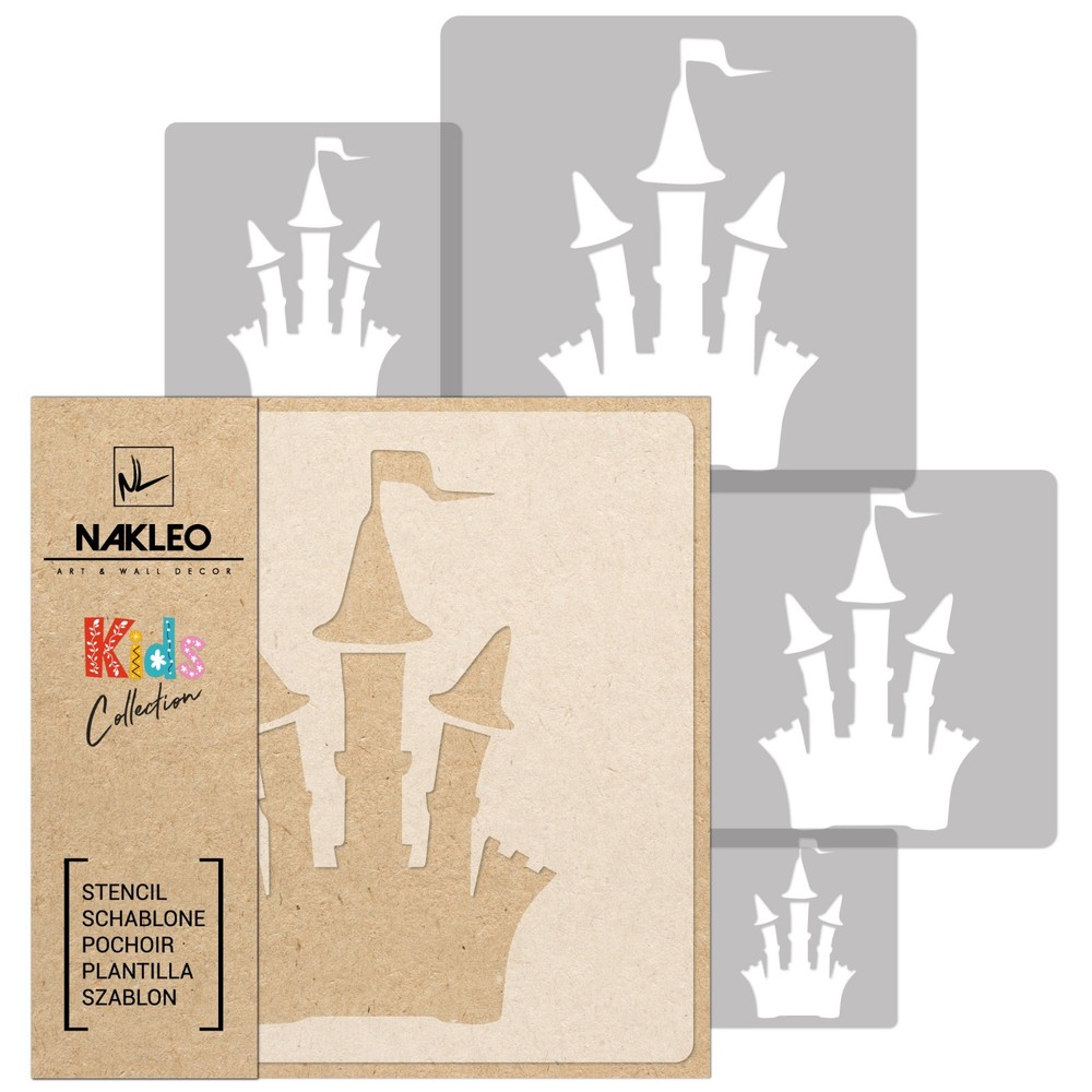 KIDS Reusable Plastic Stencils (5 pcs) // CASTLE