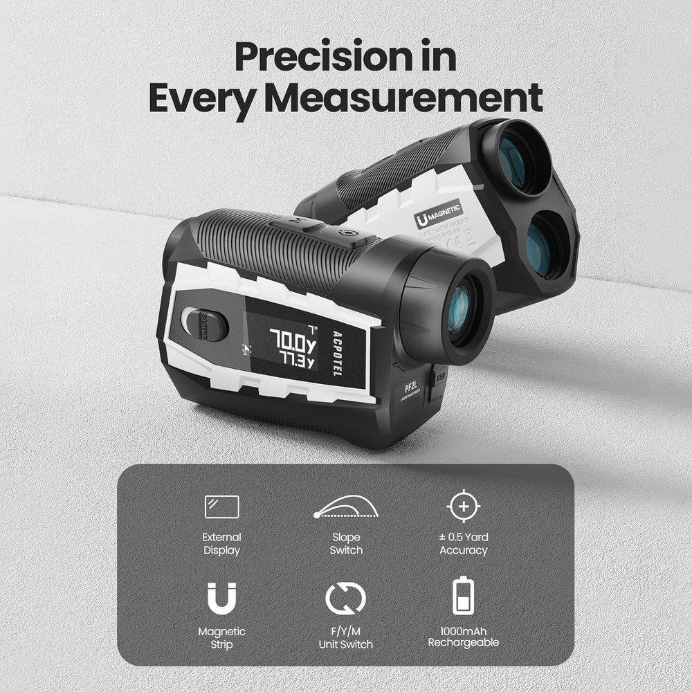 Golf Rangefinder with Slope 800 Yards Laser Range Finder External Side Display