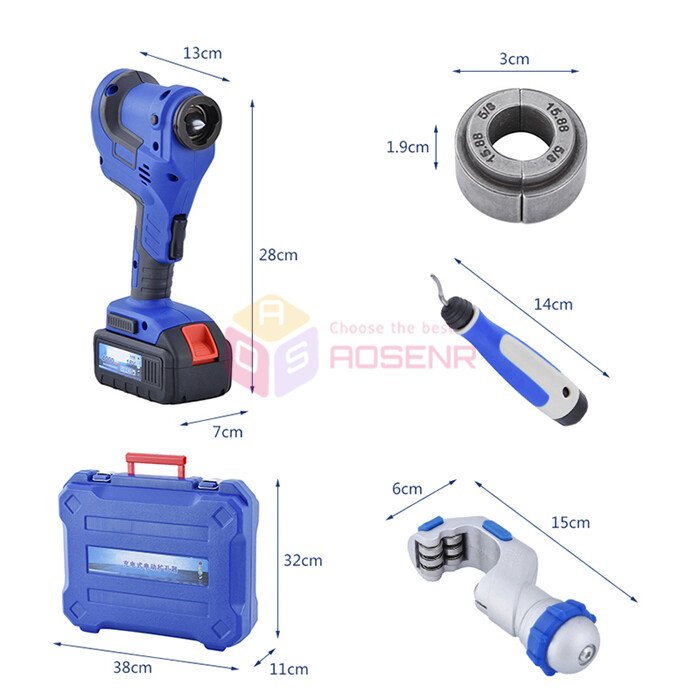 Electric Battery power Expander Air Conditioning Copper Pipe Flaring Tool Kit