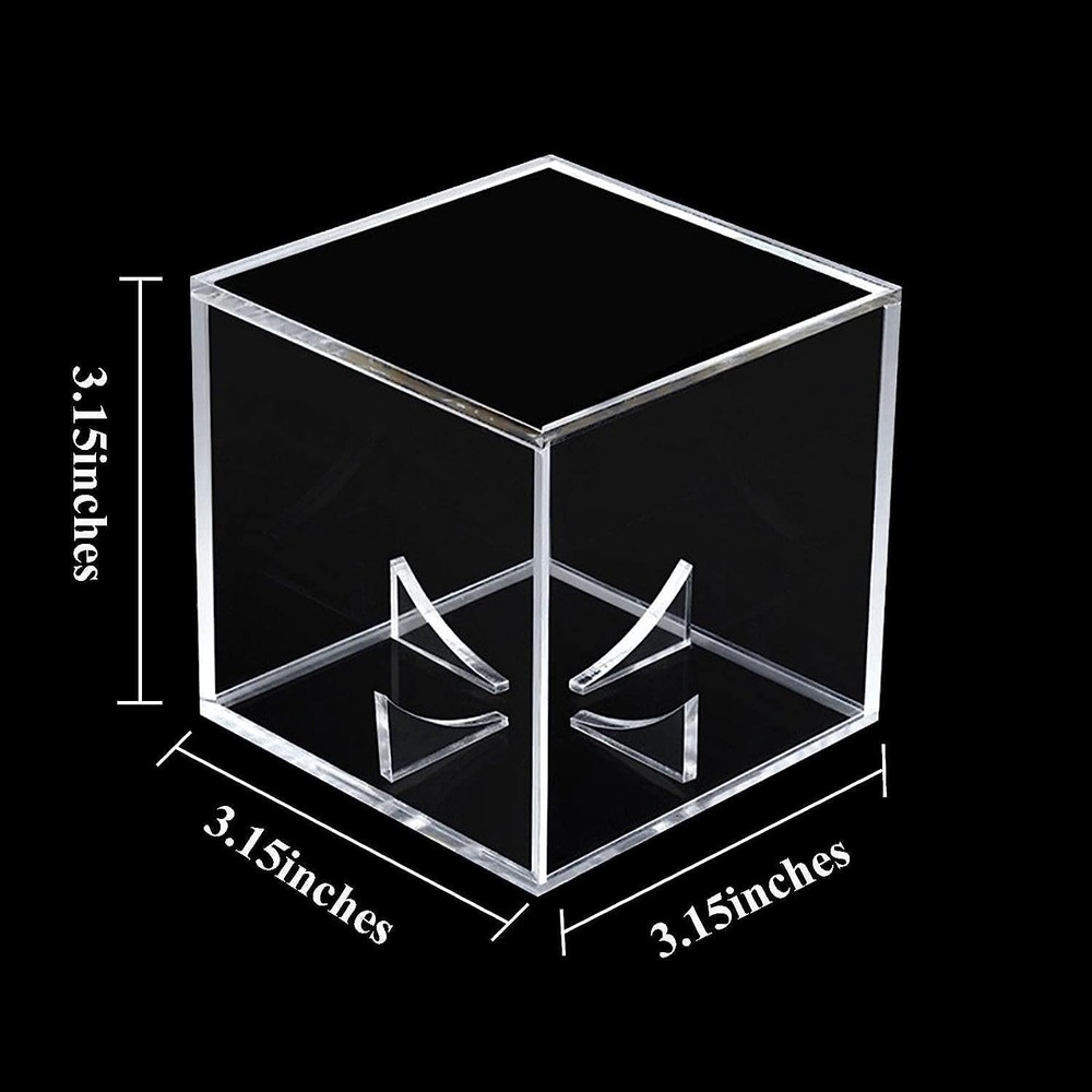 Baseball Display Case Uv Protected Acrylic Clear Baseball Holder Square Cube