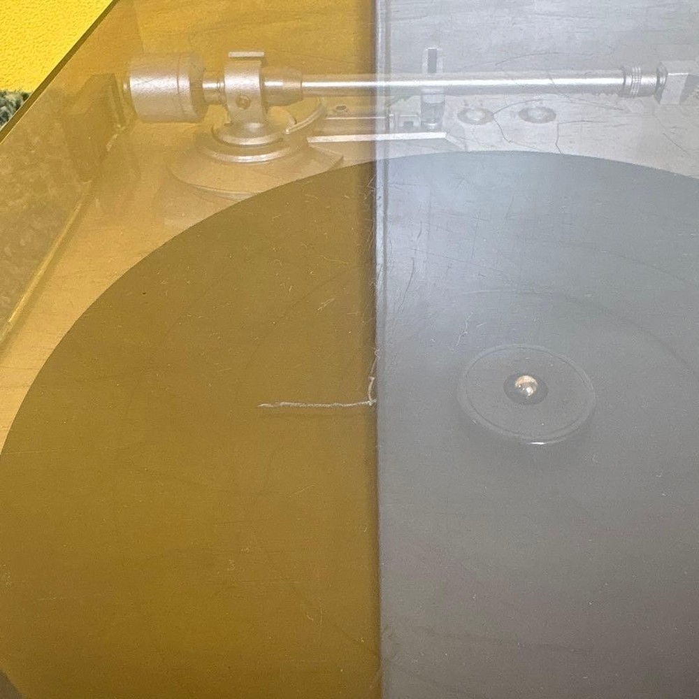 Denon DP-300F Fully Automatic Turntable Premium Silver Tested w/ Cartridge