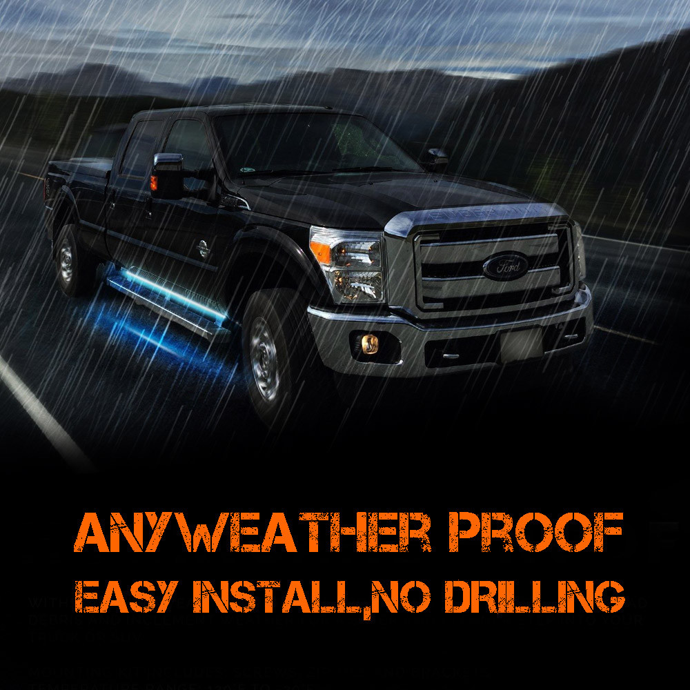 2X 70" DRL Running Board/Step Bar/Turn Signal Switchback Led Light Amber/White