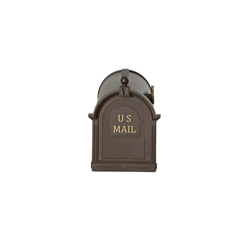 Bronze Post Mount Mailbox, Large, Keeps Mail Dry, Heavy Duty for Rural