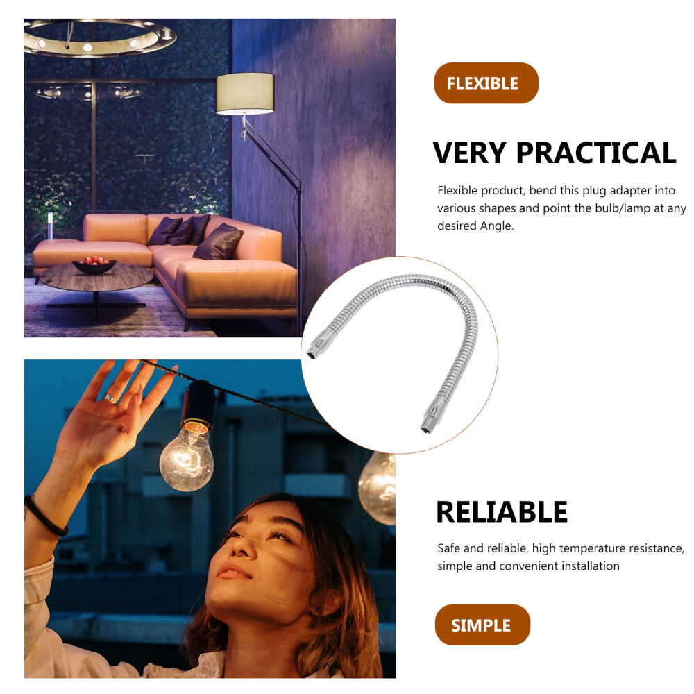 2pcs Flex Arm Replacement Iron Gooseneck Stand Thread Flexible Light Poles