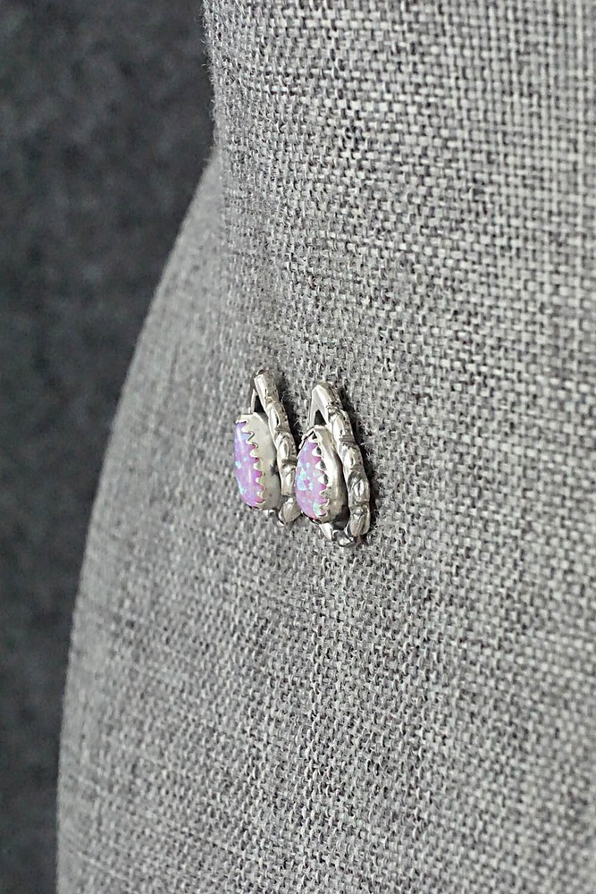 Opalite & Sterling Silver Earrings - Angeline Platero