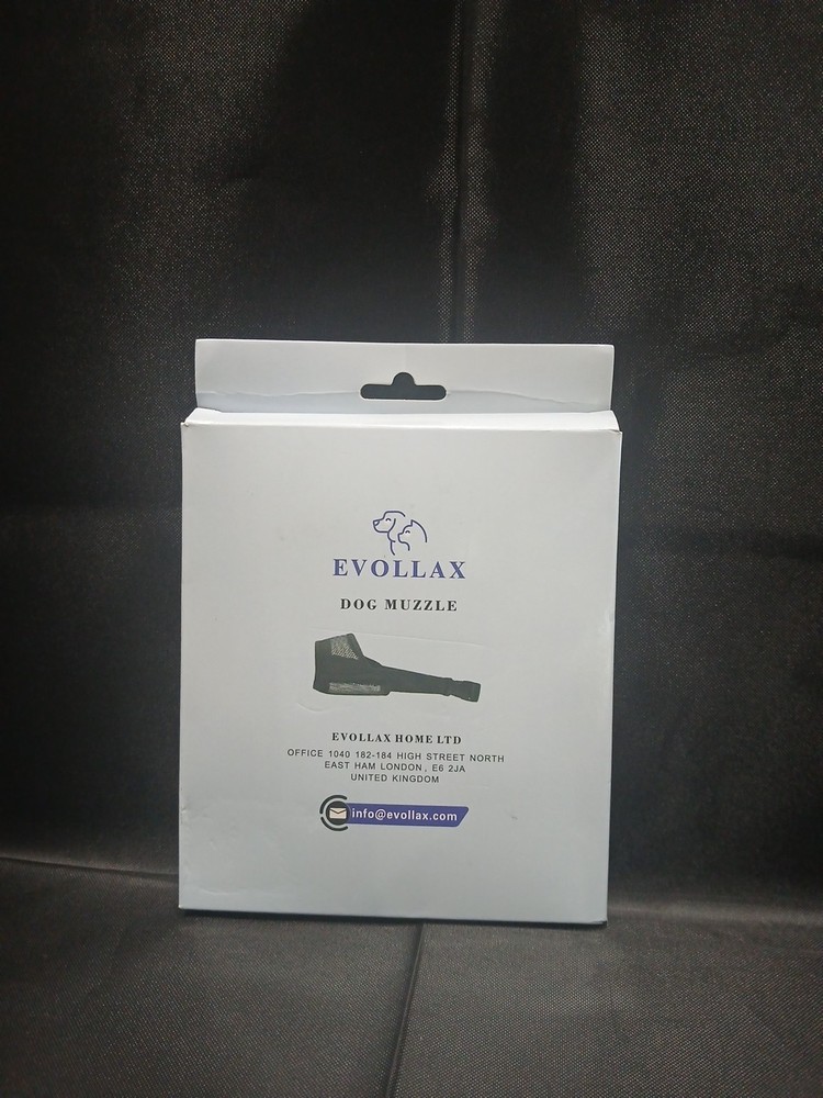 Evolve Breathable Mesh Dog Muzzle W/Adjustable Strap Large Sized Dogs Black Sz L