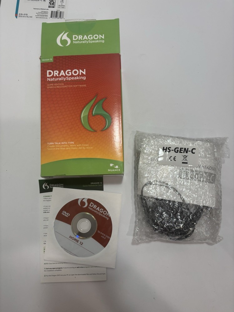 Dragon Naturally Speaking Home Edition version 12 Complete NEW Open Box