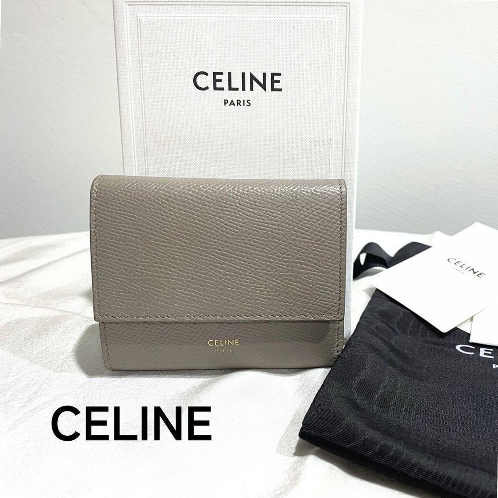 Celine small tri fold wallet gray  From Japan