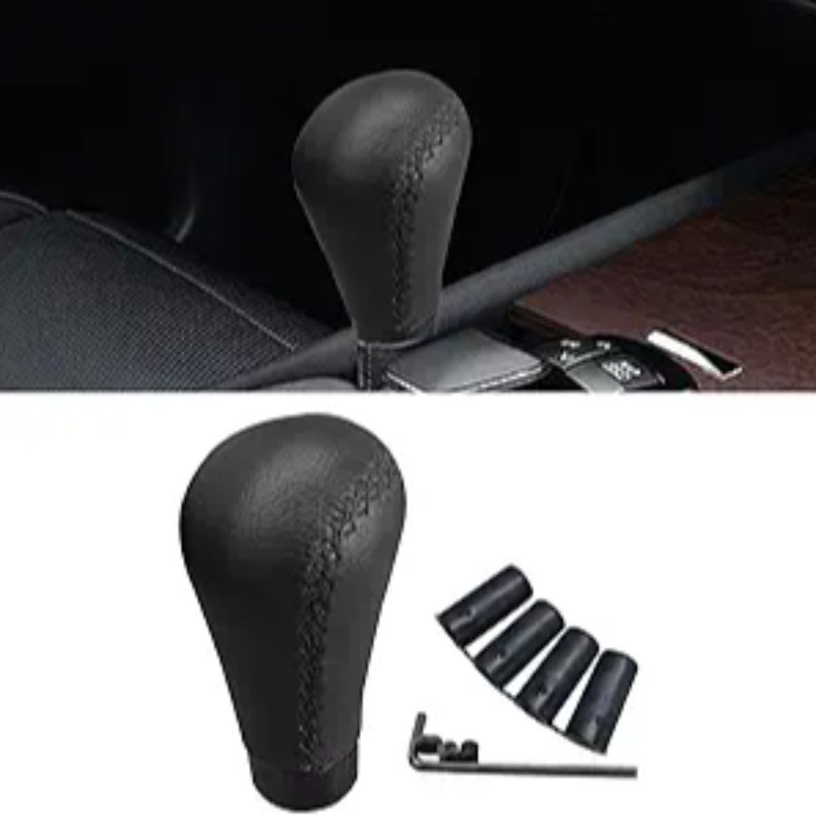 5 Speed Shifter Knobs, Manual Transmission Shift Knob, Handle Leather Black