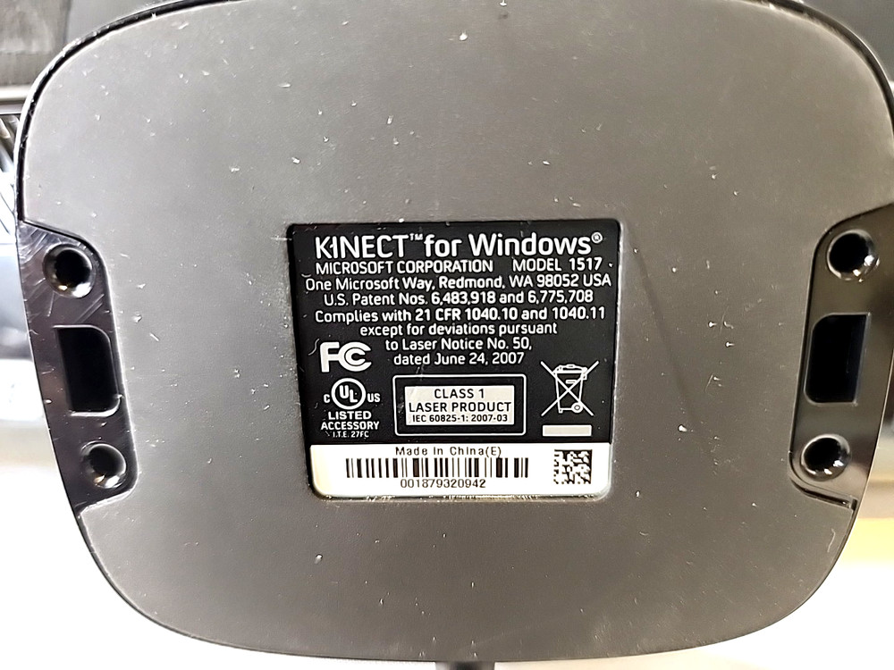 Microsoft Kinect for Windows Sensor PC Model 1517 Power Supply Carry Case Tested