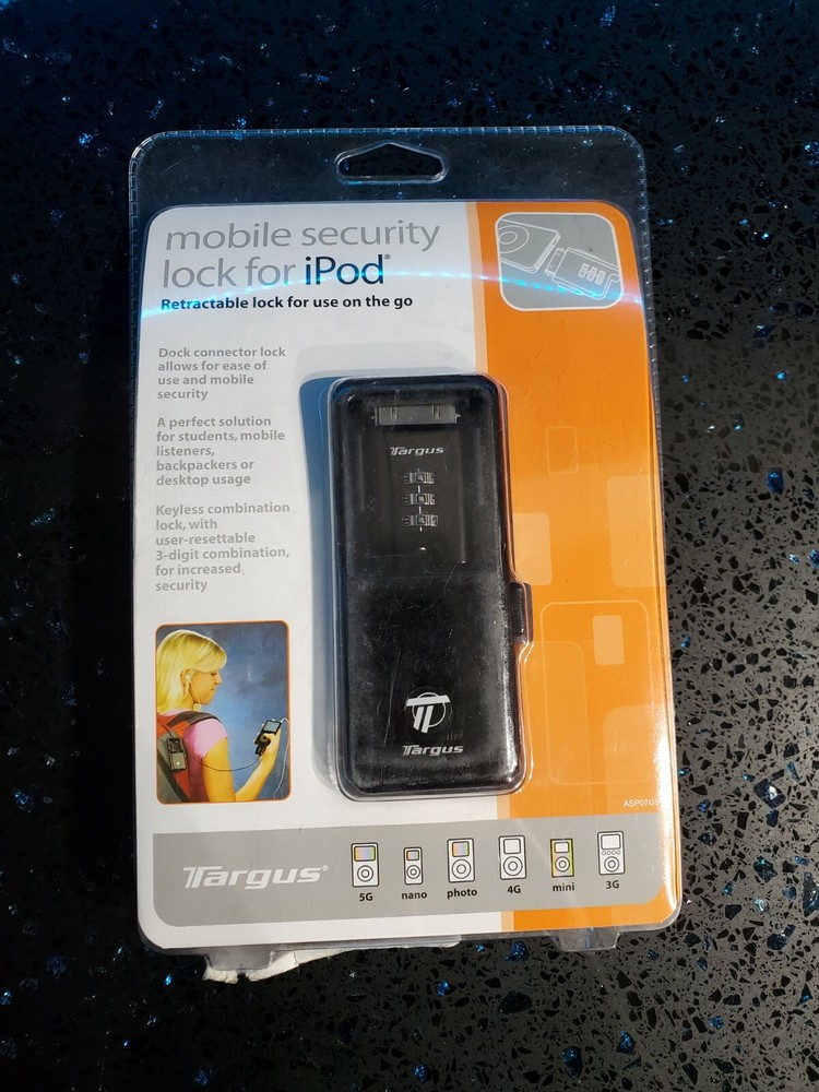 Targus Lock for iPod Mobile Security Lock New Sealed